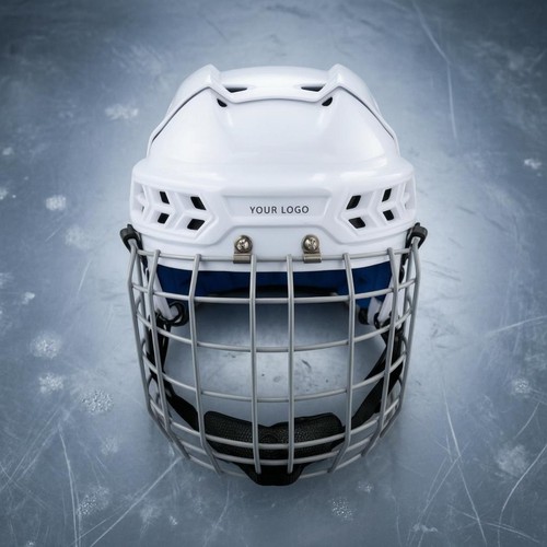 Casque hockey blanc - de,
