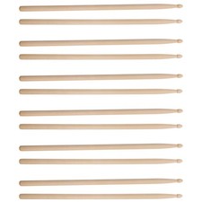  6 Pairs Baguette Tambour Baguettes Batterie Bâtons De Percussion En Bois