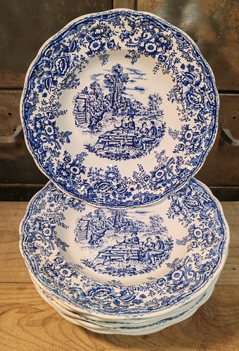Assiettes creuses faïence - assiettes, x6