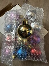 Boules de noël à facette multicolore par 12