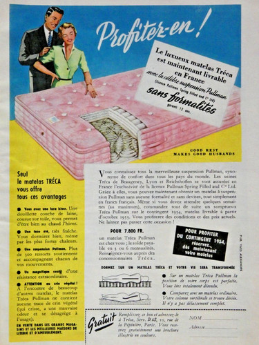 Publicité presse 1953 - publicitÉ,