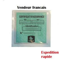 Porte vignette, pochette etiquette assurance, contrôle technique.