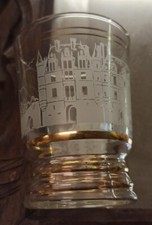 Ancien Verre Gobelet Décor Gravé Château De Chenenceaux