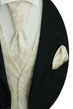 Beytnur Gilet Cravate Pochette de Mariage, Cravate N°20.1 Taille 44-62 & 90-114