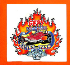STICKER AUTOCOLLANT " GEPY DRAGSTER " RACING TEAM 1981