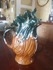 Ancien Pichet Coq Barbotine Poterie Sars