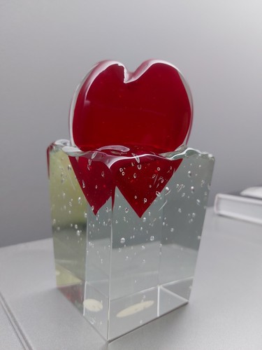 Ancien cœur glacé verre - cœur,