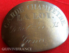 PLAQUE DE GARDE CHAMPETRE DALA COMMUNE DE SAINT GENCE (Haute-Vienne)