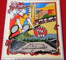 Tennis vintage à Monaco au Monte Carlo Country club 1970's Plaque by Sbirazoli .