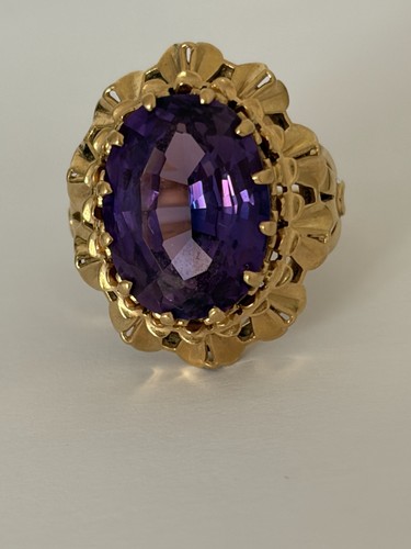7964 bague vintage jaune - bague,