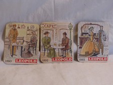 3 Sous-bock bière LEOPOLD Bierdeckel coaster