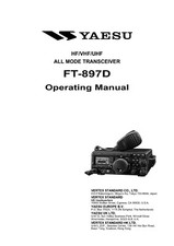 Manuel D'Utilisation Pour Yaesu FT-897 D