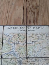 Carte d'état major toilée