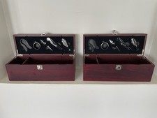 LOT 2 CAISSES BOIS VIN 1 BOUTEILLE / VIDE + ACCESSOIRES SOMMELIER ŒNOLOGIE