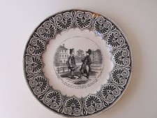 ANCIENNE ASSIETTE SARREGUEMINES U&C - HUMORISTIQUE -MILITAIRE