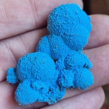 Rare Shattuckite ball 85.4ct. Congo. 47.5x29.7x13.5mm.