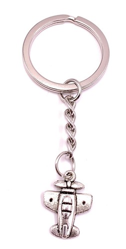 Porte clés petit avion argent - avion,