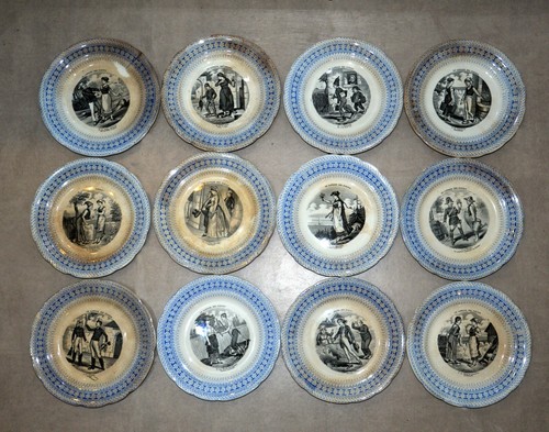 Assiettes parlantes langage - assiettes,