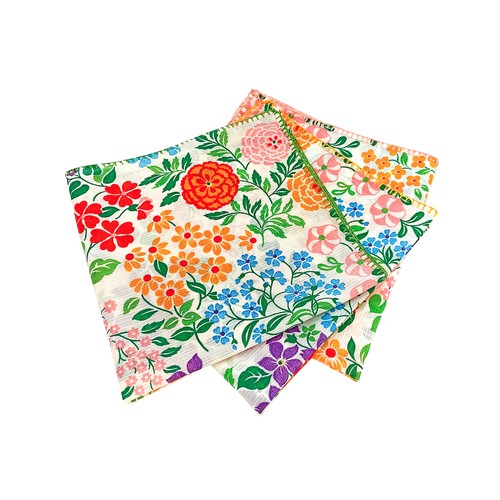 Serviettes fleurs vintage - serviettes,