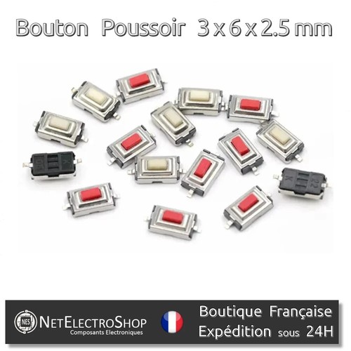 Bouton poussoir cms 3x6x2 5 - cms,, 3x6x2.5