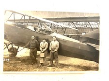 Ancienne CPA Carte Postale Avion Pilote + Mécanicien ww1 ?