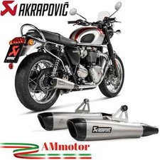 Akrapovic Triumph Bonneville T120 2016 Pot Echappement Moto 2 Silencieux Titane