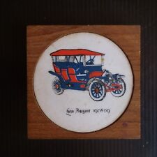 Lion Peugeot 1908 1909 automobile ancienne dessous verre vintage France N7477 