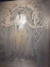 Ancienne PLAQUE CUIVRE GRAVEE