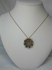 Diamant Émail Collier Breloque Pendentif 14K Or Omc Victorien Art Nouveau c1900