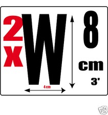 lot 2 lettres [W] Sticker