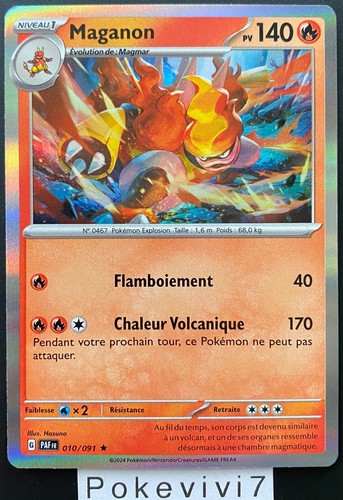 Carte pokemon maganon 010 091 - carte,