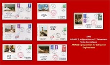 ARIANE 5 Test engines before 1st flight Lot 7 Space covers KOUROU 1995 !!!