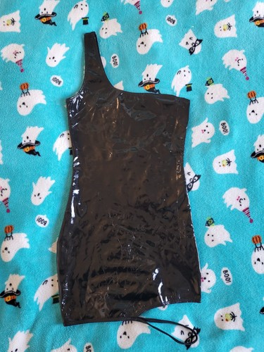 Prix black shiny pleather - shiny,