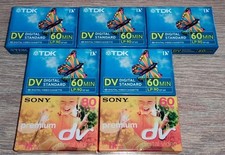 LOT 7 Cassettes mini DV 6 X60 min + 1 X 80 MiniDv NEUF SOUS BLISTER K7 CAMÉSCOPE