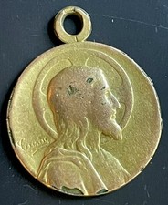 Médaille en FIX signée TAIRAC Jésus & Rameau d’Olivier 