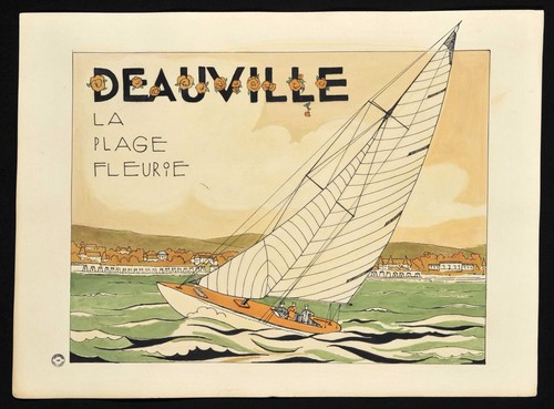 Poster affiche deauville plage - poster,