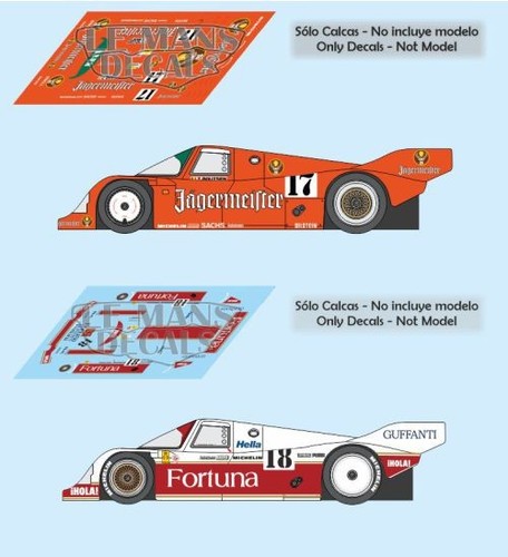 Autocollants porsche 962 spa - 962,