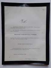 LEONTINE MARIE LAURE FOURNIER Duclair FAIRE PART 1884