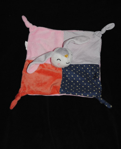 Doudou plat lapin rouge - plat,
