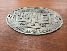 Plaque RICHIER  Constructeur Rouleau Compacteur 