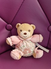 MINI DOUDOU OURS ROSE FLEURS