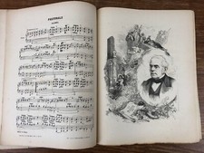 Partition / LE JOURNAL DE MUSIQUE (Fevrier 1877) Hommage D.F.E AUBER + allégorie