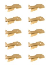 10x Taquet crémaillère acier doré Support Fixation Attache Armoire Etagère