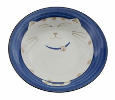 Assiette Bol Chat Japonais Maneki Neko Ø21.5 cm en Céramique  Fait au Japon# 369