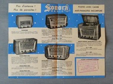 dépliant publicitaire radio TSF Sonora années 50