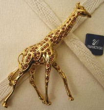 Signed Swarovski Golden