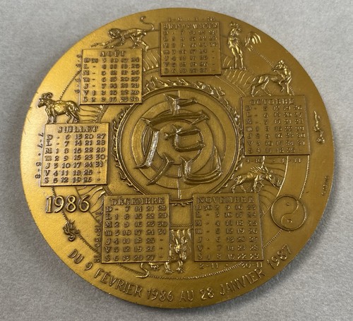 Médaille calendrier 1986 - , en
