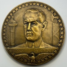 ÉTATS-UNIS - Médaille Président Wilson - René Grégoire - Bronze