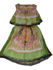 SUPERBE ROBE MULTICOLORE STYLE BOHO AVEC PANNEAUX FLORAUX PAR DERHY