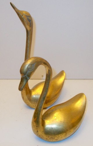 Mcm pair brass swan - mcm,
